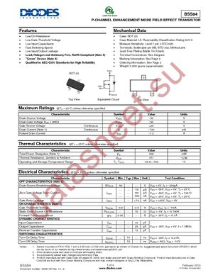 BSS84-7 datasheet  